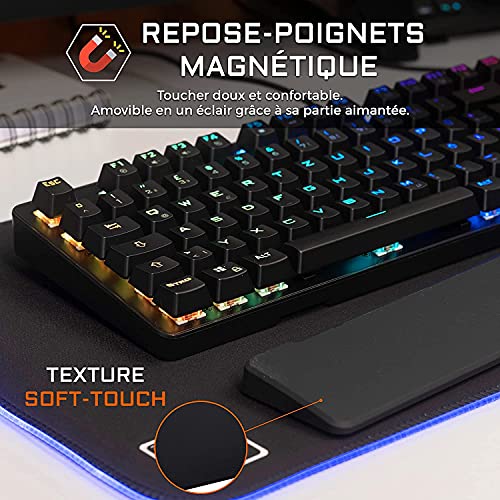 The G-Lab - Keyz Rubidium - Clavier Mécanique Gaming USB, AZERTY, Haute Performance, RGB 100% Personnalisable, Anti-Ghosting, Repose-Poignet - Compatible avec PC, PS4, PS5, Xbox - New – Image 5