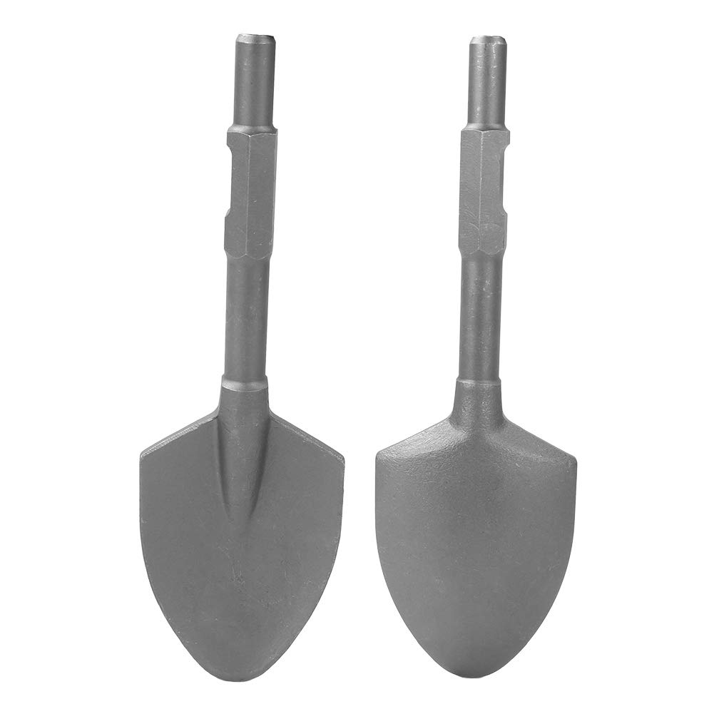 Ausla Broca de Cincel de Pala de Arcilla Cincel de Pala de Arcilla de Acero de Aleación Vástago Hexagonal de 1 1 8 Pulgadas 17 5 Pulgadas de Largo 5 de Ancho para Martillo de Demolición Concreto Grava