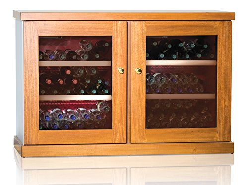 Ip Industrie - Cantinetta climatizzata legno massello 2 porte in vetro 2 celle capienza complessiva di 100 bottiglie