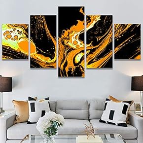 SIGNWIN 5 Panel Canvas Wall Art Modern Art...