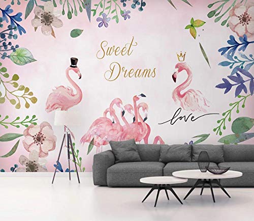 Papier peint panoramique flamant rose pour une ambiance évasion poétique