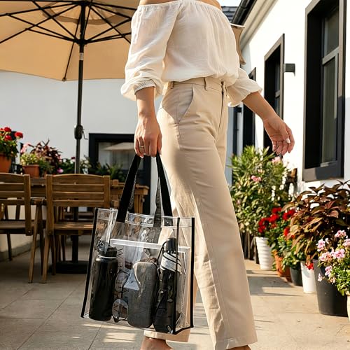 Bolsa transparente tipo tote, pack de 12 unidades miniatura 3
