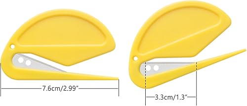 Miniatura 2 de ZUFECY Paquete de 3 abridores de cartas, cortadores de cajas de cuchillos de plástico, abridor de letras con hoja de afeitar, sobres abiertos con
