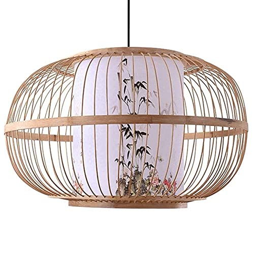 Suspension bambou pastorale YangRy - Lanterne chinoise rétro pour salon et salon de thé