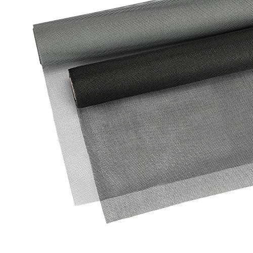 PHIBER 36inx100ft Window Screen Replacement Durable Adjustable Fiberglass Screen Mesh Roll DIY for Windows Doors and Premium Pet Screen，Black