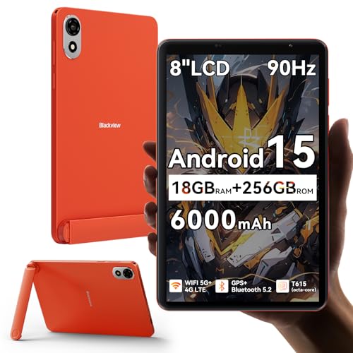 Blackview ZENO Tablet Android 15 de 18 polegadas com Gemini AI, tablets pequenos para jogos com slot para cartão SIM (4G LTE para T-Mobile) e WiFi 5G, 18 (6 + 12) GB + 256 GB/2TB TF, 90Hz, Widevine L1