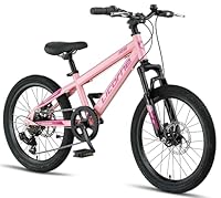 Licorne Bike Thunder Premium Mountainbike in 20, 24, 26, 27.5 und 29 Zoll Fahrrad für Mädchen Jungen Herren und Damen Discbremse (Rosa, 20 Zoll)