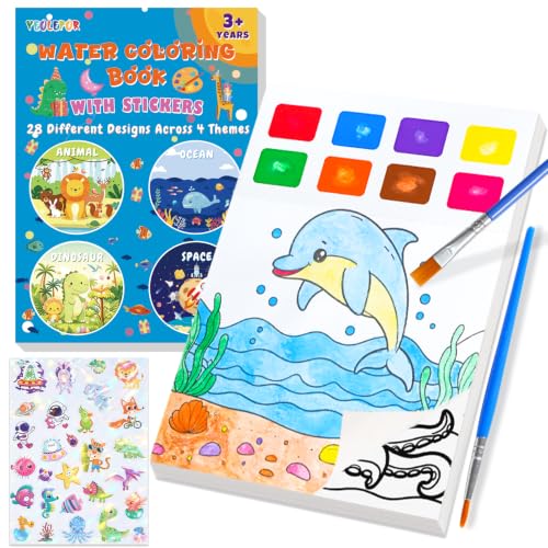 Image of Yeolepor Paint with Water Books for Kids Toddlers, Mess Free Coloring Set