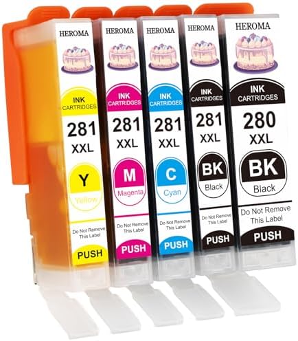 PGI-280XXL CLI-281XXL 280XL 281XL Ink Cartridges Replacement for Canon PIXMA TS702 TS702a TR8620 TR8620a TR7520 TS6320 TS9520a Printers image 5