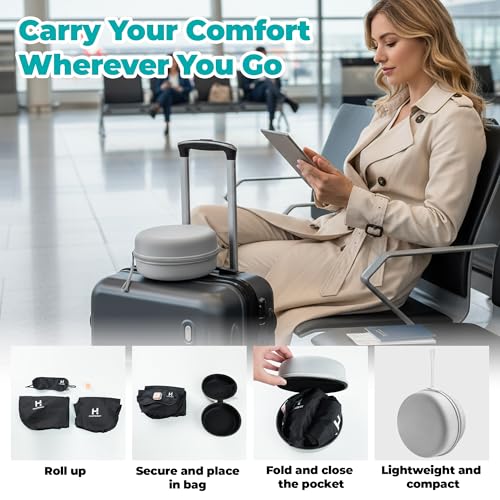 Almohada inflable de viaje con soporte lumbar y accesorios miniatura 6