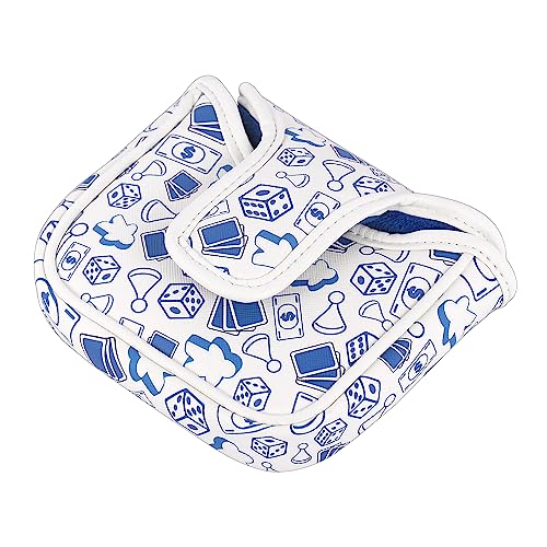 Couvre-club de golf grand maillet imprimé bleu et housse putter