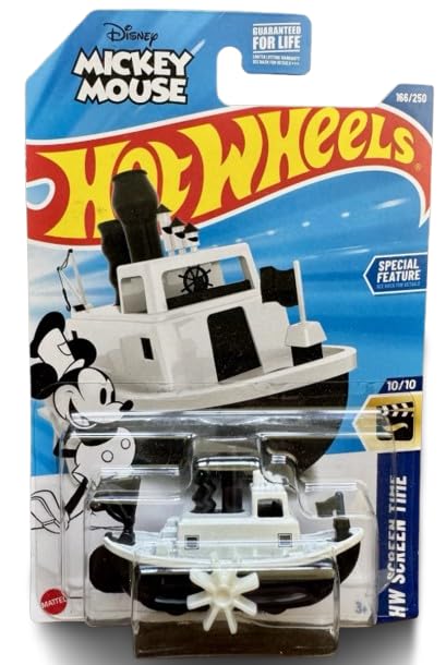 Hot Wheels Steamboat William [Black & White], Screen Time 10/10, 166/250, 1:64 Scale Diecast Car
