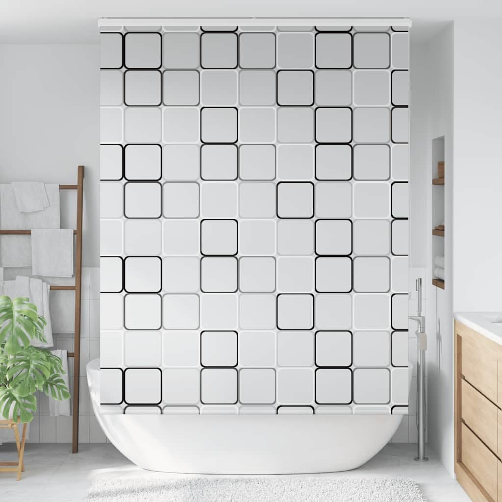vidaXL Duschrollo mit Kassette 160x240 cm Stoffbreite 156 cm, Duschvorhang, Badewannenvorhang, Seitenzugrollo, Dusche Rollo, Badewannenrollo