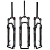B Bolany Air MTB Suspension Fork 26/27.5/29, Rebound Adjust Straight Tube 28.6mm QR 9mm Travel 120mm Manual/Crown Lockout Mountain Bike Forks, Ultralight Gas Shock XC Bicycle