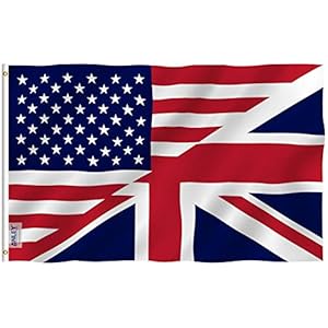 ANLEY Fly Breeze 3×5 Foot (90×150 cm) America Britain Friendship Flag – Levendige kleuren en UV-lichtbestendig…