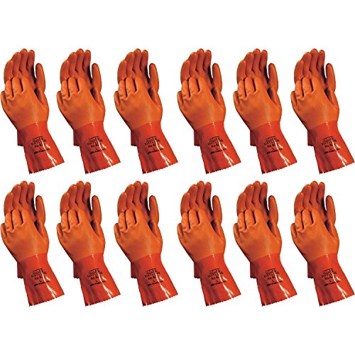 12 Pack Atlas Glove 620 Atlas Vinylove 12" Double Dipped Gloves - X-Large #TOP15