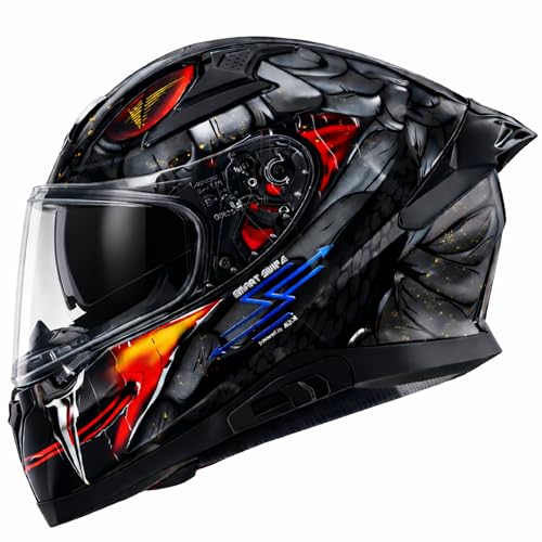 Image of Axor X Altor Apex Venomous Smart Helmet - Bluetooth, High-Impact, Scratch-Resistant Visor, Sensor- Black Grey, L