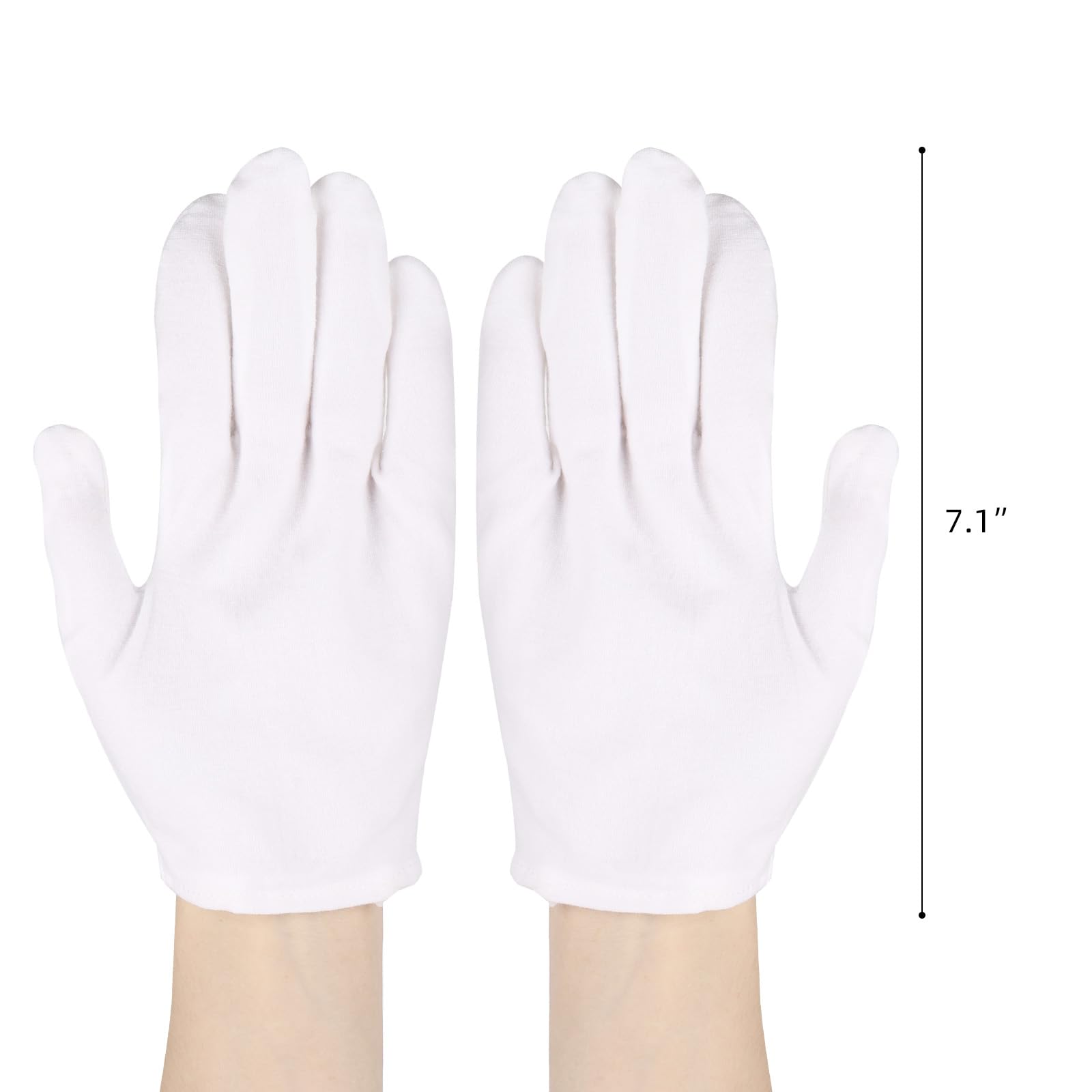 Lot de 60 paires de gants en coton blanc pour mains sèches, gants de spa hydratants pour homme et femme