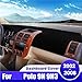 Compatible with VW Polo 9N 9N3 2002 2003 2004 2005 2006 2007 2008 Polo MK4 Car Dashboard Cover Dash Mat Sun Shade Pad Accessories(A Red Side)