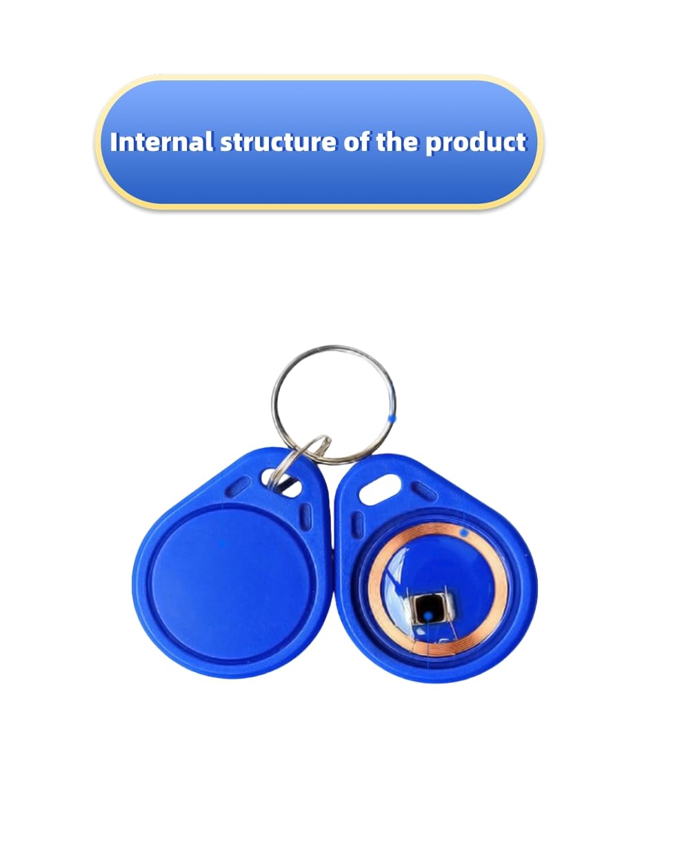 10pcs UID Keyfob readable and writable cloning IC Smart Keychain, Compatible with Classic 1K, Used for RFID Blank Tags in Access Control Systems (Blue)