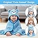 14 PCS Thicken Baby Towels Set, 3 PCS Soft Hooded Baby Towels & 11 PCS Washcloths, Baby Bath Towels for Newborns, Infants & Toddlers, Ultra Absorbent, Cute Baby Towel Gift for Boys