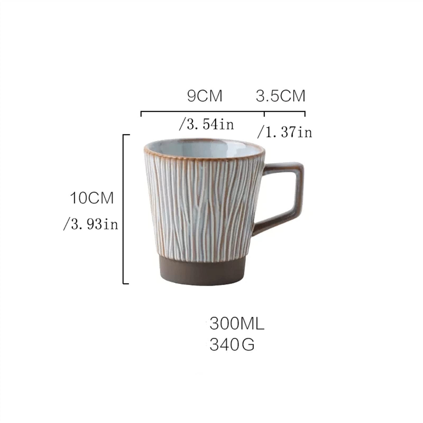 Exquisito Taza de café vintage 300 ml, taza té cerámica for el hogar alta belleza, agua exquisita Oficina en casa