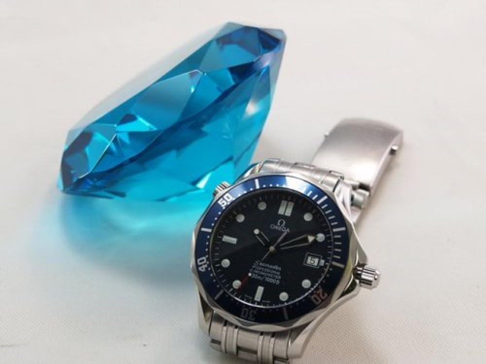80mm Aqua Blue Crystal Diamond Jewel Paperweight