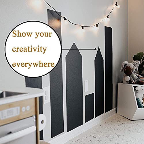 Blackboard Chalk-Board Chalkboard Adhesive - 44 x 200cm Black Chalk Sticker Blackboard Paper for Home Kitchen Outdoor Office School Walls Menu