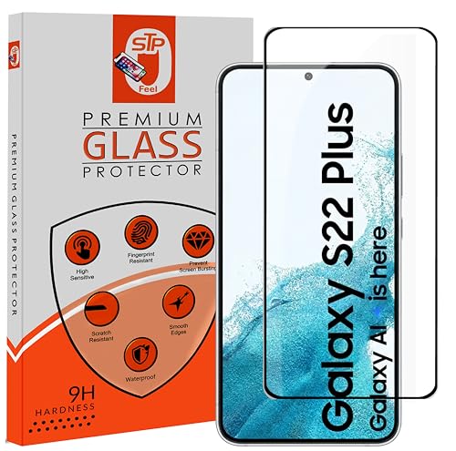 Image of Advanced Black Border Tempered Glass Protector Compatible for Samsung Galaxy S22 Plus | Full Glue Edge to Edge Screen Protector Guard Protector, Pack of 1