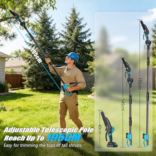 Cordless Pole Hedge Trimmer and Chainsaw Set - image 8