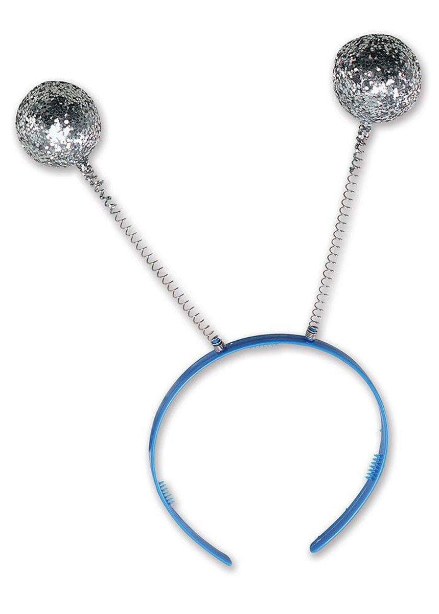 Glitter Ball Deely Head Boppers on Headband Ladies 1980’s Party Headband Silver