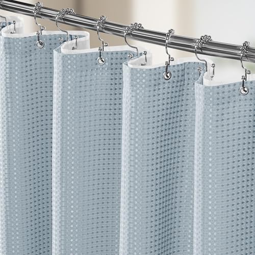 Vipfree 3 in 1 Shower Curtain Set, Waffle Shower Curtain