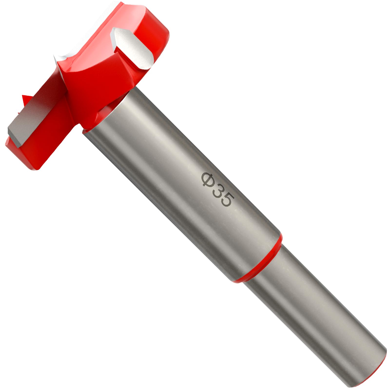 CSOOM Wiertło Forstner 35 mm – wiertło Forstner do drewna, bity Forstner z okrągłym trzonkiem, akcesoria do wiertarki