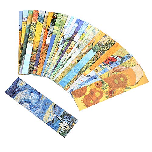 Van Gogh Oil Painting Bookmarks For Women Men Kids Boys Girls Children Teens, 30Pcs #TOP5