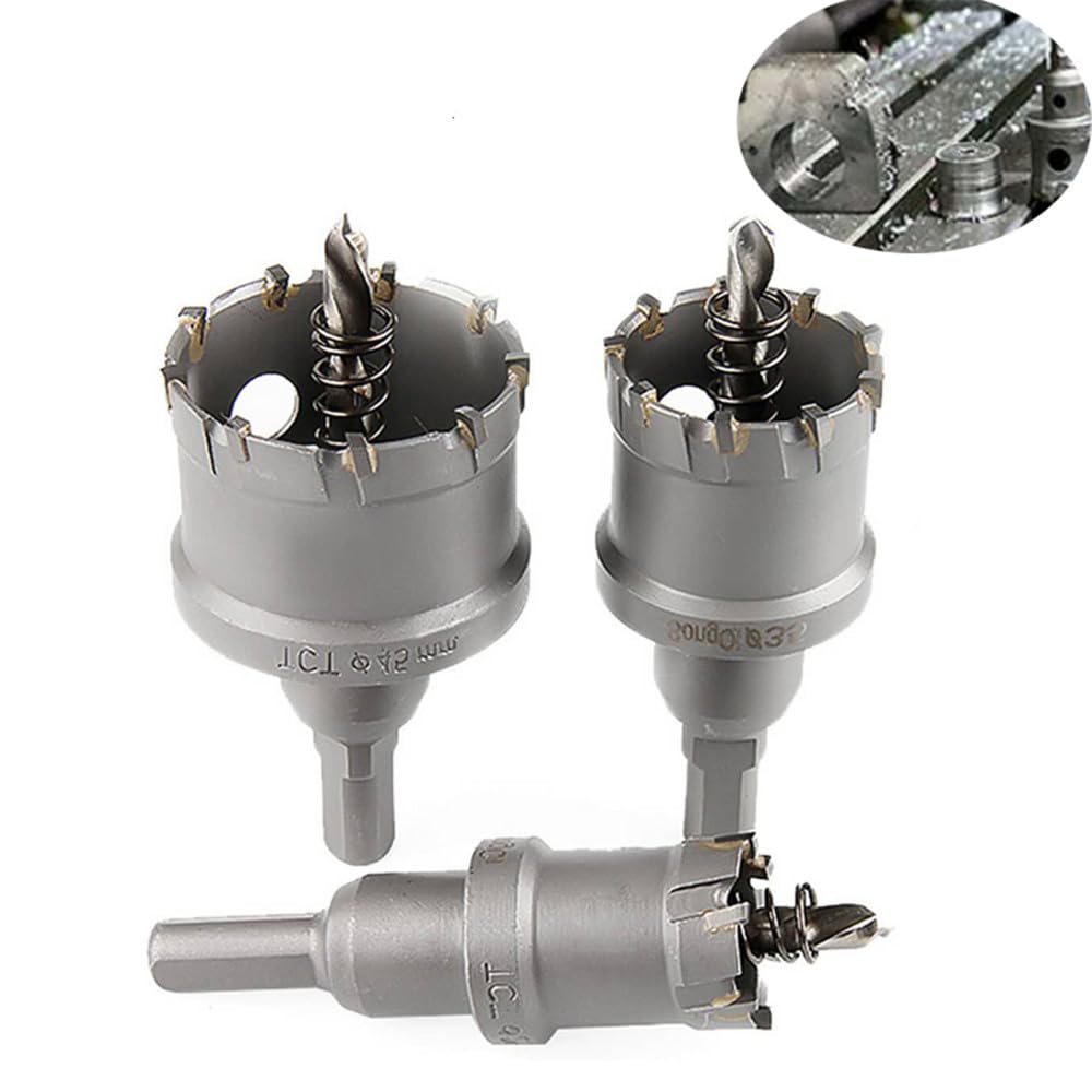 1 broca de núcleo de 16-50 mm, sierra perforadora de acero inoxidable, punta de carburo TCT, broca de corte de metal, herramientas eléctricas de perforación, 64 mm
