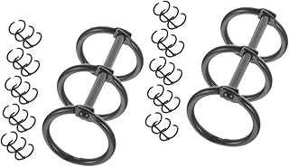 Ciieeo 12 Peças Fivela De Metal Pasta De Plástico Pasta De Caderno Pasta De Papel Clipe De Livro Anel De Fichário De Folhas Soltas Anéis De Fichário De Folhas Soltas Anéis De Fichário De
