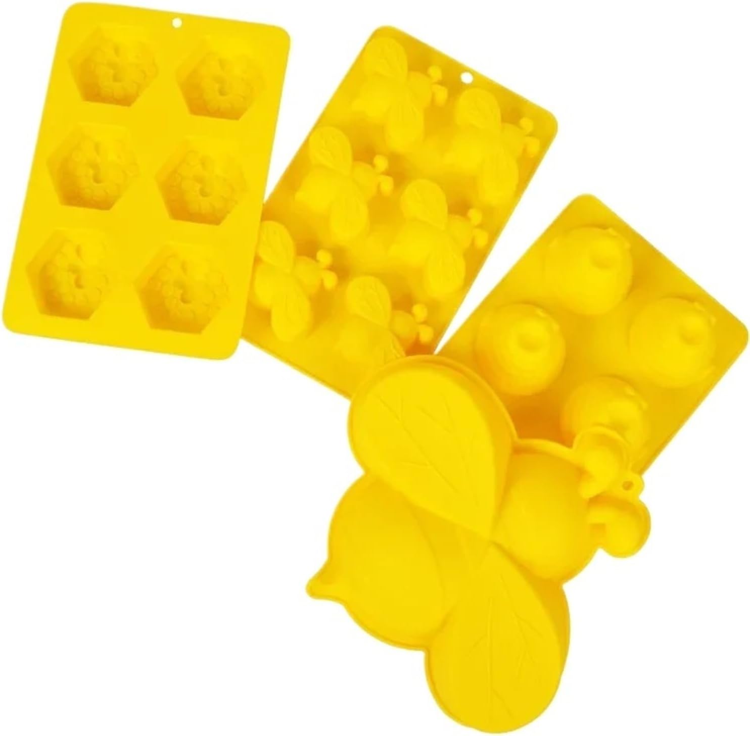 Porous Honeybee Silicone Baking Mold Honeycomb DIY Chocolate Candy Jelly Ice Making Set Cake Decor Soap Candle Mould(Army Green-1)