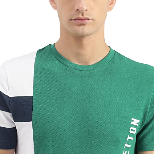 Image of UNITED COLORS OF BENETTON Men's Cotton Printed Regular Fit T-Shirt