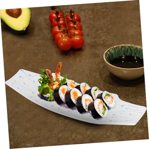 Plato decorativo para sushi forma pez cerámica miniatura 7