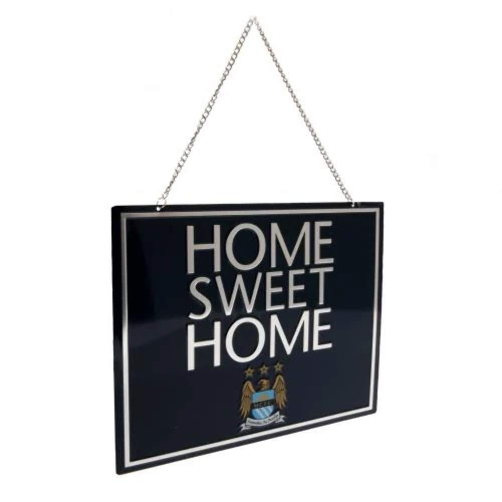 MANCHESTER CITYFC Official EC Home Sweet Home Sign (One Size) (Navy)