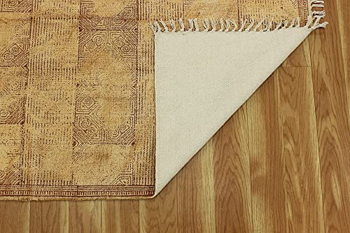 Tapis géométrique en coton anti-poussière et facile à laver - 7