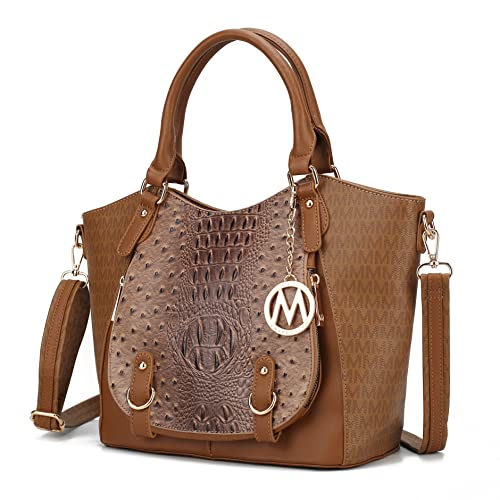 Bolsa de ombro feminina Mia K Collection, de couro PU, alça superior, bolsa transversal, Jacqueline Tan, Large