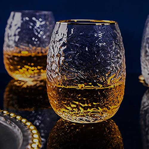 Set de 2 vasos de vidrio 12 oz estilo elegante miniatura 5