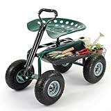 Sekey Gartenrollsitz mit Griff & Ø 25,5cm Reifen...