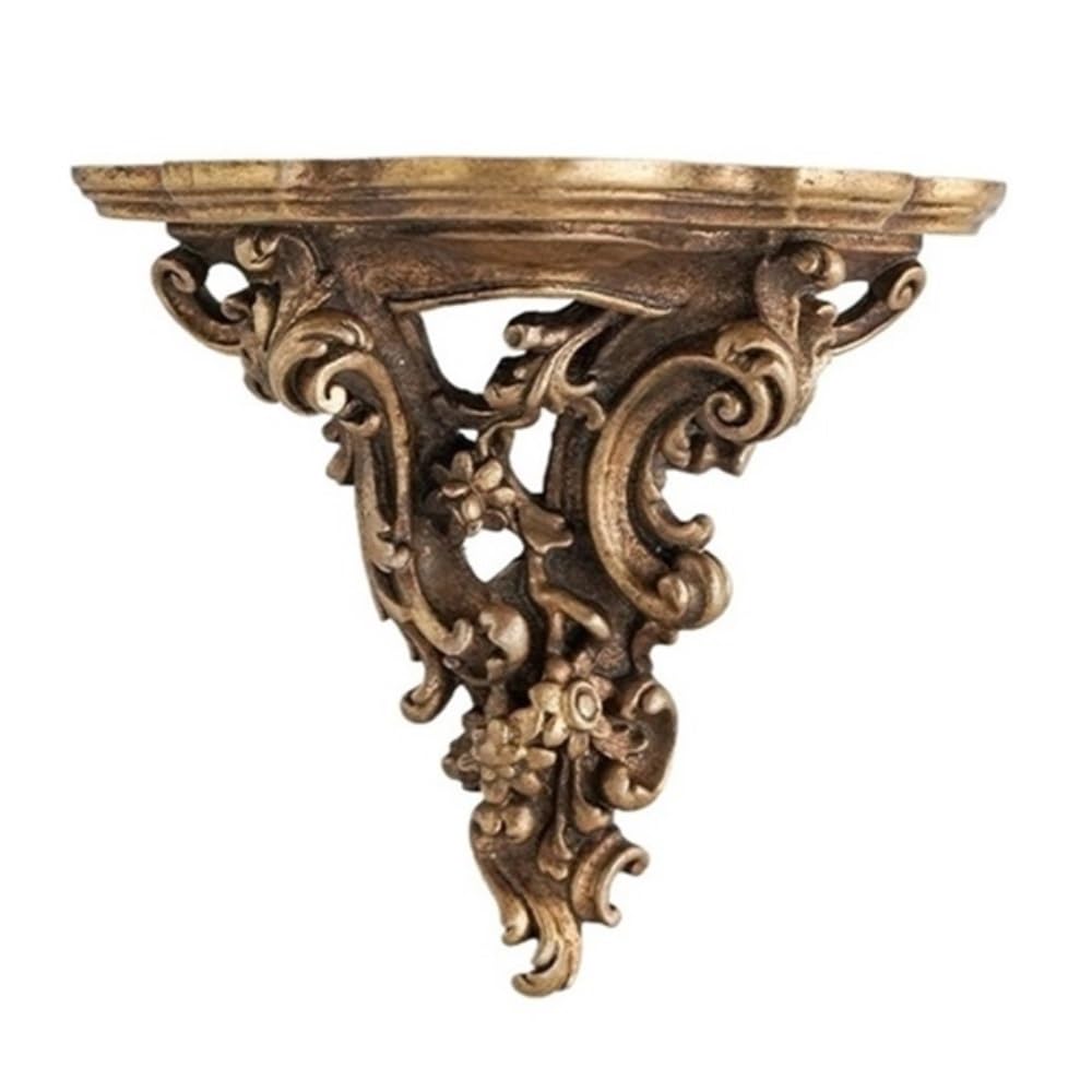 Candle Holder Resin Wall-mounted Carved Candle Holder European Style Nostalgic Wall Decoration Shelf