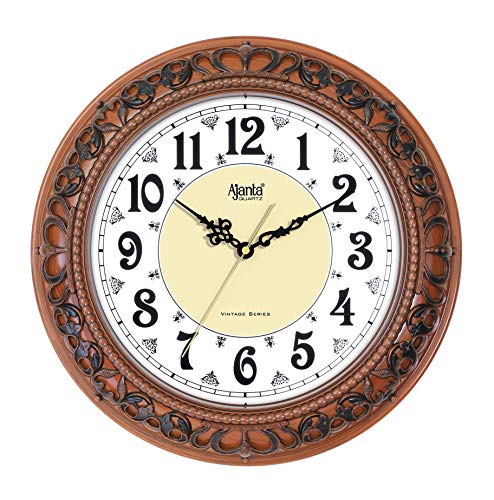 Ajanta Quartz Plastic Silent Sweep Movement Vintage Analog Wall Clock 14 Inch Wall Clock(Oak) Multicolour (B09MZDSRJX) Amazon Price History, Amazon Price Tracker