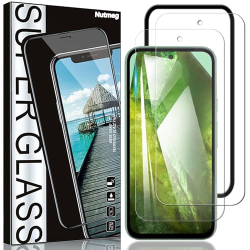 Nutmeg�y�K�C�h�g�t�� 2���Z�b�g�zGoogle Pixel 8A �p�� �K���X�t�B�����y���{���Ɏq�f�ސ��z Google pixel 8a �ی�t�B���� �����K���X �d�x9H �����ߗ� ������ �C�A�Ȃ� �\��t���ȒP ������ �ϏՌ� �����x�^�b�` ��