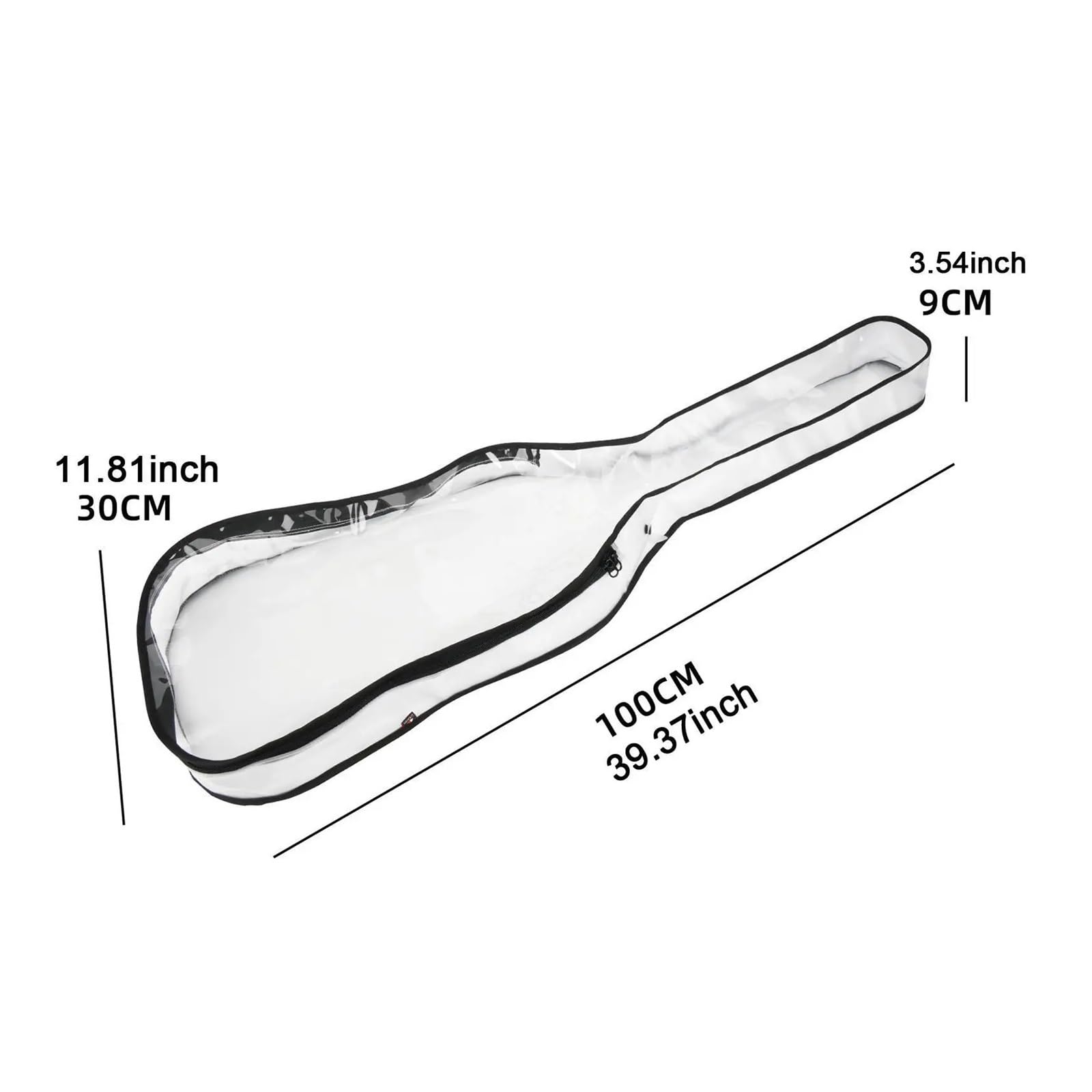 Custodia Chitarra Custodia protettiva antipolvere for chitarra acustica da 39 pollici, trasparente, for classica