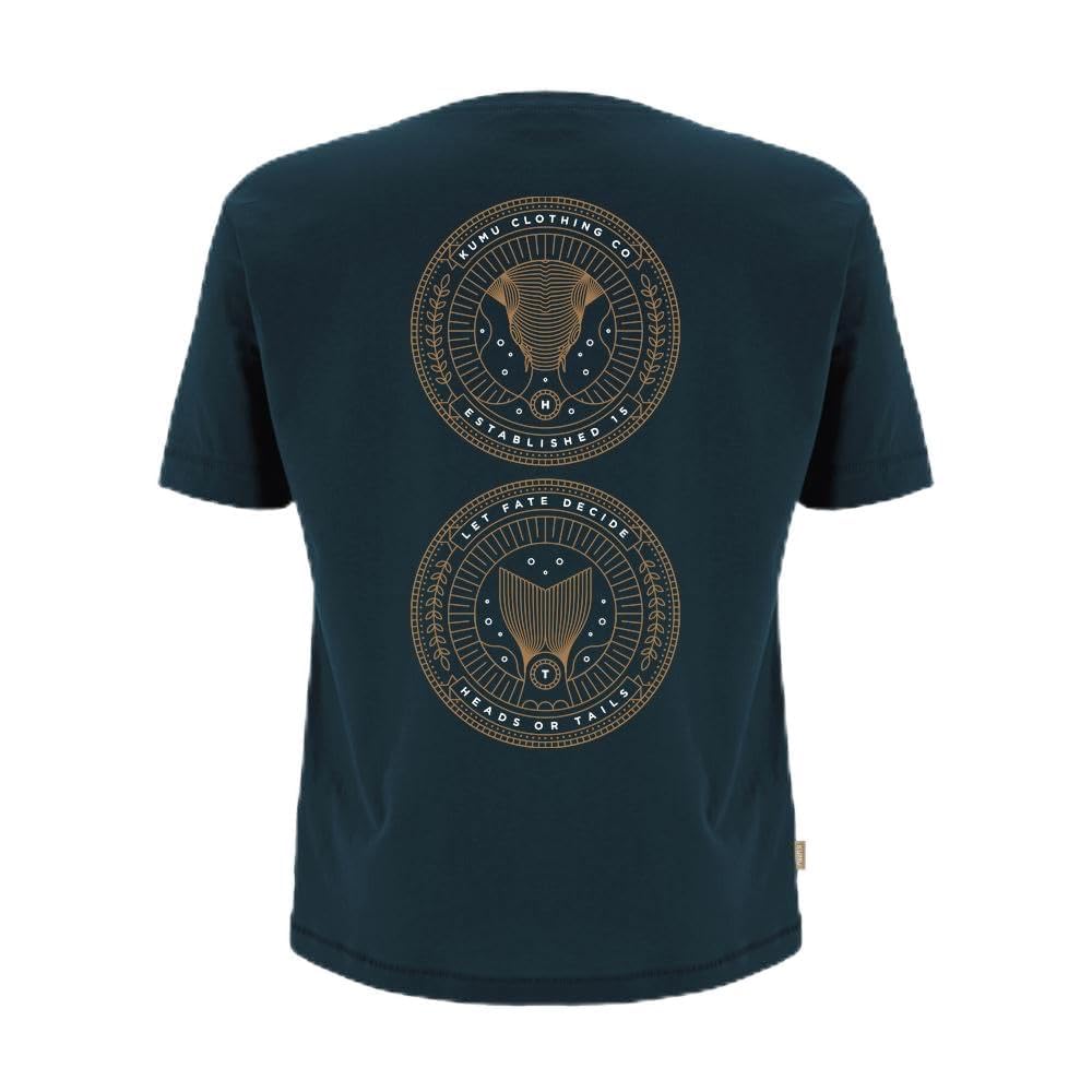 Kumu Men's Black Clothing - Heads Or Tails Tee-M