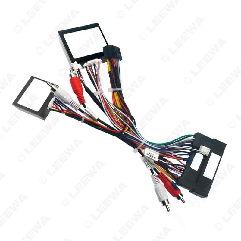 Car for Audio 16PIN DVD Player Power Calbe Adapter with 2 Canbus Boxes for Hyundai IX35 Sonata 8 Santafe Kia K3 Wiring Harness - (Color Name: 2pc CANBUS Box)